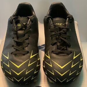 Kids Black and Yellow Athletic Soccer Shoes